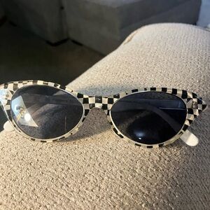Checkered Cat-Eye Sunglasses